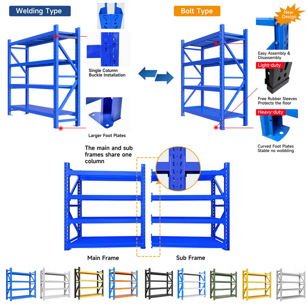 Heavy Duty 800kg/Layer Steel Boltless Storage Shelf