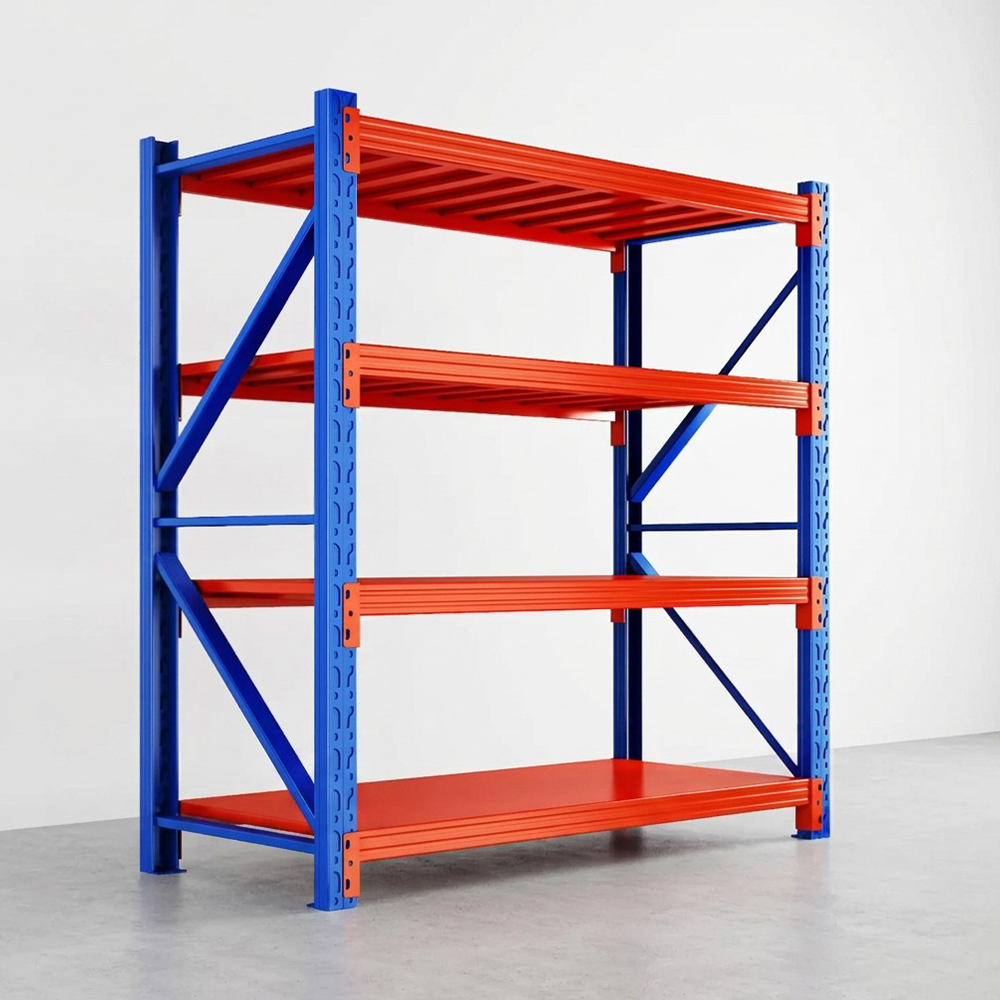 Blue Orange 4 Layer Medium Duty Steel Storage Shelf