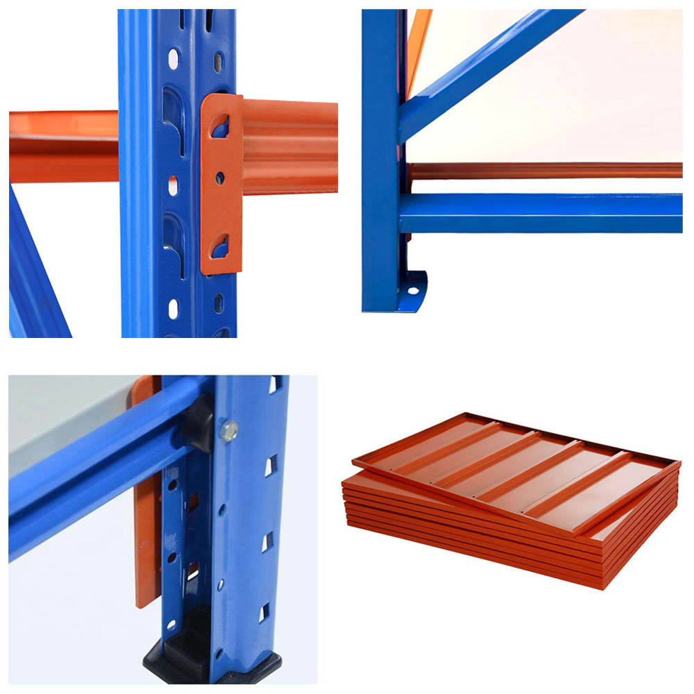 Blue Orange Medium Duty Shelf Anti-Rust Stacking Shelves for 3PL