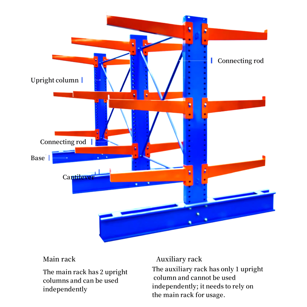 Heavy-Duty Cantilever Racking for Industrial Warehouse Storage