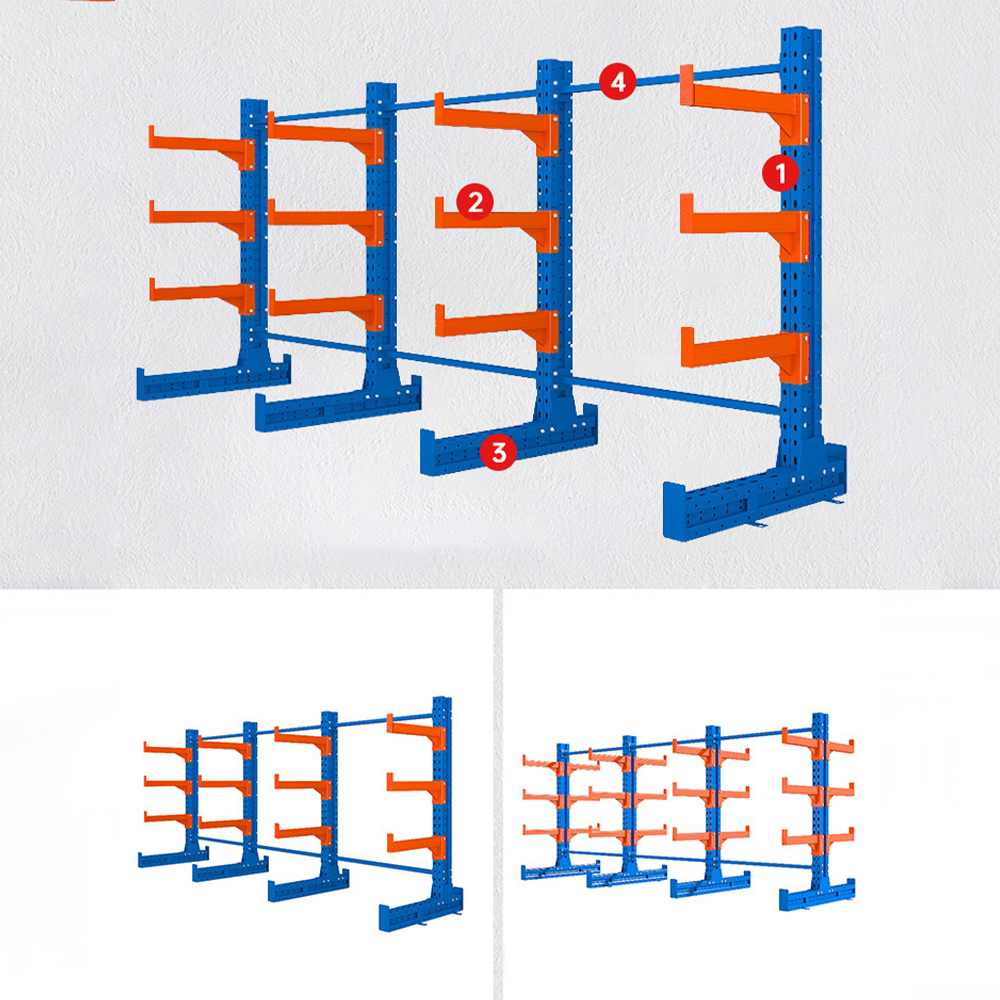 Heavy-Duty Cantilever Racking for Industrial Warehouse Storage